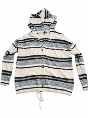Freshman Cream and Light Blue Striped Knit Top